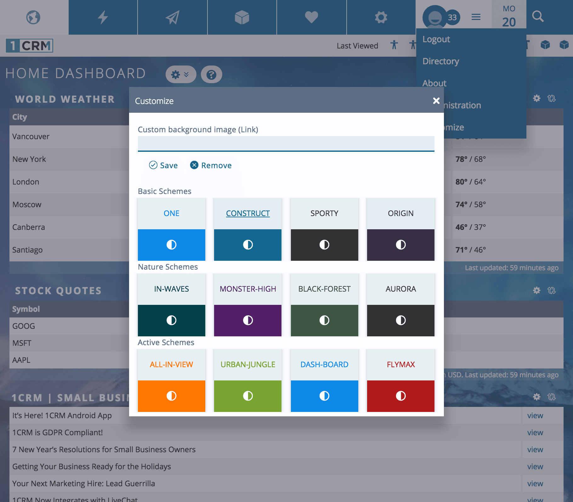 1CRM-Theme-Customization