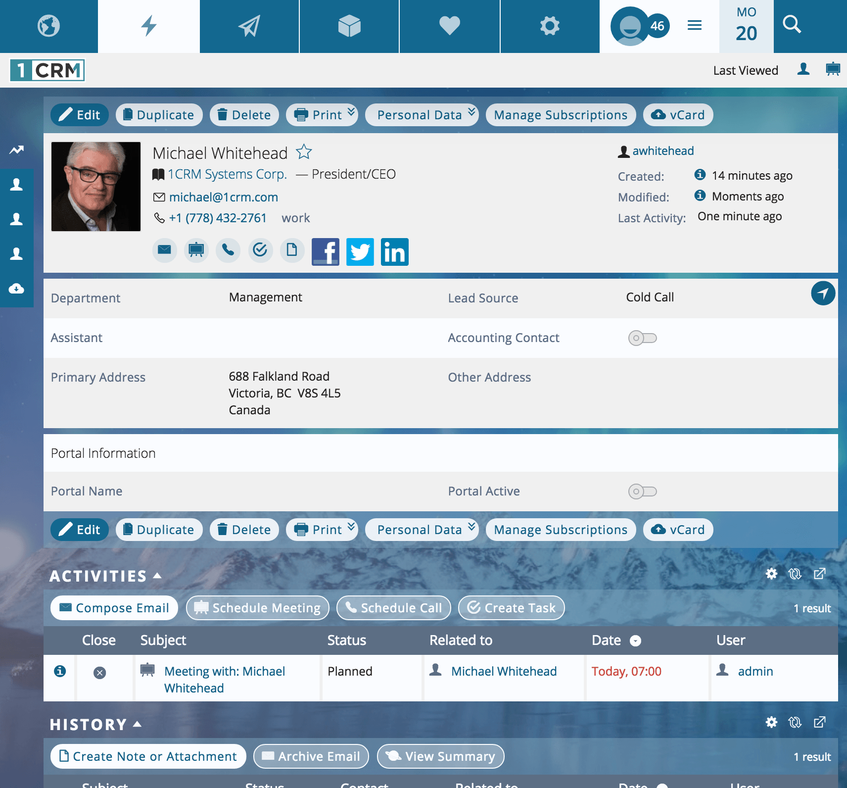 Customer-History-1CRM