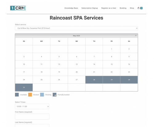 Booking-Calendar-integration