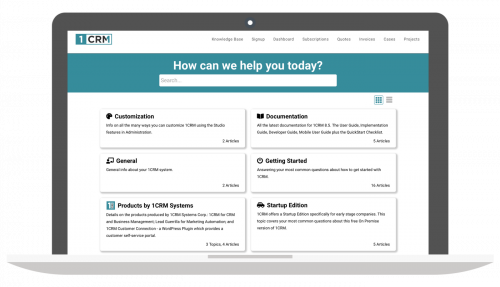 1CRM Customer Connection Portal